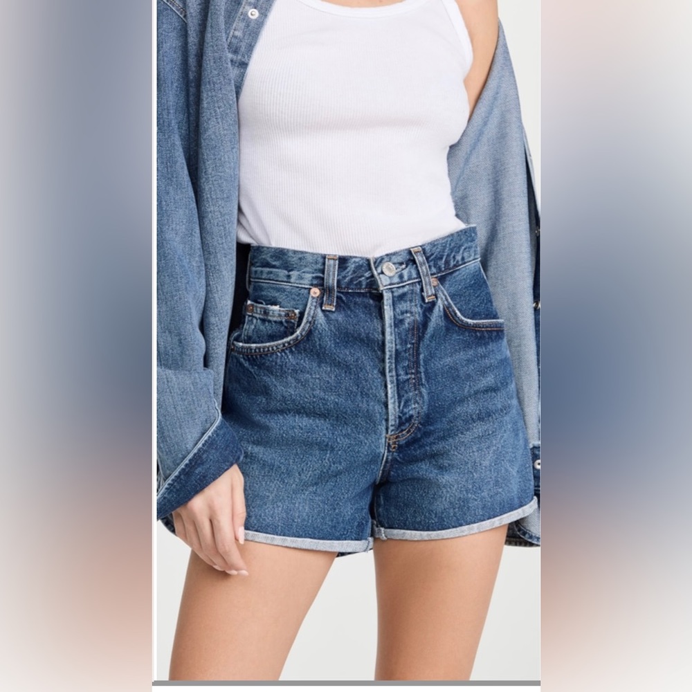 AGOLDE
Dee High Rise Rolled Hem Shorts